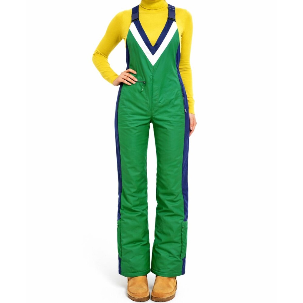 Neve by CK Bradley Ski Bib Overalls Womens M Hot Dog Primaloft Long Snow Pants